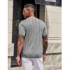 imageCOOFANDY Mens TShirts Short Sleeve Knit Shirt Crew Neck Sweater Fashion Casual Textured Pullover TeesGrey