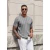 imageCOOFANDY Mens TShirts Short Sleeve Knit Shirt Crew Neck Sweater Fashion Casual Textured Pullover TeesGrey
