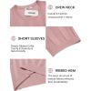 imageCOOFANDY Mens TShirts Short Sleeve Knit Shirt Crew Neck Sweater Fashion Casual Textured Pullover TeesLight Pink