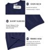imageCOOFANDY Mens TShirts Short Sleeve Knit Shirt Crew Neck Sweater Fashion Casual Textured Pullover TeesNavy Blue
