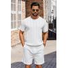imageCOOFANDY Mens TShirts Short Sleeve Knit Shirt Crew Neck Sweater Fashion Casual Textured Pullover TeesWhite