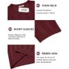 imageCOOFANDY Mens TShirts Short Sleeve Knit Shirt Crew Neck Sweater Fashion Casual Textured Pullover TeesWine Red