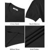 imageCOOFANDY Mens TShirts Short Sleeve Knit Shirts Casual Crewneck Ribbed Dress Tee ShirtBlack