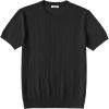 imageCOOFANDY Mens TShirts Short Sleeve Knit Shirts Casual Crewneck Ribbed Dress Tee ShirtBlack