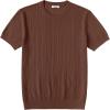 imageCOOFANDY Mens TShirts Short Sleeve Knit Shirts Casual Crewneck Ribbed Dress Tee ShirtBrown