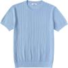 imageCOOFANDY Mens TShirts Short Sleeve Knit Shirts Casual Crewneck Ribbed Dress Tee ShirtLight Blue