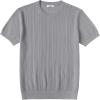 imageCOOFANDY Mens TShirts Short Sleeve Knit Shirts Casual Crewneck Ribbed Dress Tee ShirtLight Grey