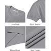 imageCOOFANDY Mens TShirts Short Sleeve Knit Shirts Casual Crewneck Ribbed Dress Tee ShirtLight Grey