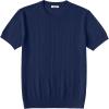 imageCOOFANDY Mens TShirts Short Sleeve Knit Shirts Casual Crewneck Ribbed Dress Tee ShirtNavy Blue