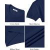 imageCOOFANDY Mens TShirts Short Sleeve Knit Shirts Casual Crewneck Ribbed Dress Tee ShirtNavy Blue
