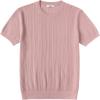 imageCOOFANDY Mens TShirts Short Sleeve Knit Shirts Casual Crewneck Ribbed Dress Tee ShirtPink