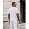 imageCOOFANDY Mens TShirts Short Sleeve Knit Shirts Casual Crewneck Ribbed Dress Tee ShirtWhite