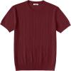 imageCOOFANDY Mens TShirts Short Sleeve Knit Shirts Casual Crewneck Ribbed Dress Tee ShirtWine Red