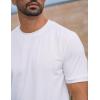 imageCOOFANDY Mens TShirts Summer Crew Neck Casual T Shirts Plain Short Sleeve Shirts Basic TeesA White