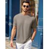 imageCOOFANDY Mens TShirts Summer Crew Neck Casual T Shirts Plain Short Sleeve Shirts Basic TeesKhaki