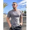imageCOOFANDY Mens TShirts Summer Crew Neck Casual T Shirts Plain Short Sleeve Shirts Basic TeesMedium Gray