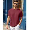 imageCOOFANDY Mens TShirts Summer Crew Neck Casual T Shirts Plain Short Sleeve Shirts Basic TeesWine Red