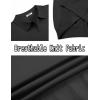 imageCOOFANDY Mens V Neck Short Sleeve Stretch Knit Polo ShirtBlack