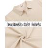 imageCOOFANDY Mens V Neck Short Sleeve Stretch Knit Polo ShirtChampagne