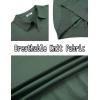 imageCOOFANDY Mens V Neck Short Sleeve Stretch Knit Polo ShirtDark Green