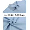 imageCOOFANDY Mens V Neck Short Sleeve Stretch Knit Polo ShirtLight Blue