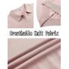 imageCOOFANDY Mens V Neck Short Sleeve Stretch Knit Polo ShirtPink