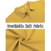 imageCOOFANDY Mens V Neck Short Sleeve Stretch Knit Polo ShirtYellow