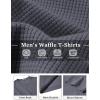 imageCOOFANDY Mens Waffle TShirts Short Sleeve Casual Crew Neck Shirt Cotton Summer Plain Pullover TeesCharcoal Gray