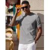 imageCOOFANDY Mens Waffle TShirts Short Sleeve Casual Crew Neck Shirt Cotton Summer Plain Pullover TeesHeather Gray