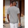 imageCOOFANDY Mens Waffle TShirts Short Sleeve Casual Crew Neck Shirt Cotton Summer Plain Pullover TeesHeather Gray
