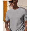 imageCOOFANDY Mens Waffle TShirts Short Sleeve Casual Crew Neck Shirt Cotton Summer Plain Pullover TeesHeather Gray