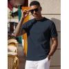 imageCOOFANDY Mens Waffle TShirts Short Sleeve Casual Crew Neck Shirt Cotton Summer Plain Pullover TeesNavy Blue
