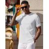 imageCOOFANDY Mens Waffle TShirts Short Sleeve Casual Crew Neck Shirt Cotton Summer Plain Pullover TeesWhite