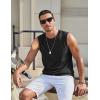 imageCOOFANDY Mens Workout Tank Tops Cotton 3 Pack Soft Gym Muscle Shirt Sleeveless Classic T ShirtsBlack1 Pack