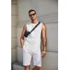 imageCOOFANDY Mens Workout Tank Tops Cotton 3 Pack Soft Gym Muscle Shirt Sleeveless Classic T ShirtsWhite1 Pack
