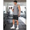 imageCOOFANDY Mens Workout Tank Tops V Neck Sleeveless Shirts Quick Dry Athletic Gym Muscle T Shirt Lightweight Soft TeeGray