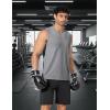 imageCOOFANDY Mens Workout Tank Tops V Neck Sleeveless Shirts Quick Dry Athletic Gym Muscle T Shirt Lightweight Soft TeeGray