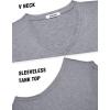 imageCOOFANDY Mens Workout Tank Tops V Neck Sleeveless Shirts Quick Dry Athletic Gym Muscle T Shirt Lightweight Soft TeeGray