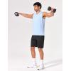 imageCOOFANDY Mens Workout Tank Tops V Neck Sleeveless Shirts Quick Dry Athletic Gym Muscle T Shirt Lightweight Soft TeeLight Blue
