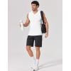 imageCOOFANDY Mens Workout Tank Tops V Neck Sleeveless Shirts Quick Dry Athletic Gym Muscle T Shirt Lightweight Soft TeeWhite