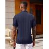 imageCOOFANDY Polo Shirts for Men Short Sleeve Shirts Casual Stylish Collared Summer Textured Knit Shirts01 Navy Blue