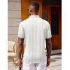 imageCOOFANDY Polo Shirts for Men Short Sleeve Shirts Casual Stylish Collared Summer Textured Knit Shirts02 White