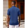 imageCOOFANDY Polo Shirts for Men Short Sleeve Shirts Casual Stylish Collared Summer Textured Knit ShirtsBlue