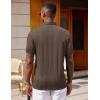 imageCOOFANDY Polo Shirts for Men Short Sleeve Shirts Casual Stylish Collared Summer Textured Knit ShirtsBrown