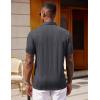 imageCOOFANDY Polo Shirts for Men Short Sleeve Shirts Casual Stylish Collared Summer Textured Knit ShirtsDark Grey