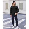 imageCOOFANDY Thermal Shirts for Men Heavyweight Long Sleeve T Shirt Casual Basic Shirts Stretch Crew Neck UndershirtsBlack