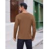imageCOOFANDY Thermal Shirts for Men Heavyweight Long Sleeve T Shirt Casual Basic Shirts Stretch Crew Neck UndershirtsBrown