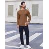 imageCOOFANDY Thermal Shirts for Men Heavyweight Long Sleeve T Shirt Casual Basic Shirts Stretch Crew Neck UndershirtsBrown