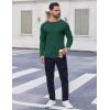 imageCOOFANDY Thermal Shirts for Men Heavyweight Long Sleeve T Shirt Casual Basic Shirts Stretch Crew Neck UndershirtsGreen