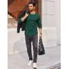imageCOOFANDY Thermal Shirts for Men Heavyweight Long Sleeve T Shirt Casual Basic Shirts Stretch Crew Neck UndershirtsGreen